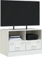 vidaXL - Tv-meubel - 67x39x44 - cm - staal - wit