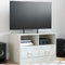 vidaXL - Tv-meubel - 67x39x44 - cm - staal - wit