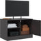 vidaXL - Tv-meubel - 67x39x44 - cm - staal - zwart