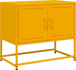 vidaXL - Tv-meubel - 68,5x39x60,5 - cm - staal - mosterdgeel