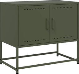 vidaXL - Tv-meubel - 68,5x39x60,5 - cm - staal - olijfgroen