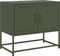 vidaXL - Tv-meubel - 68,5x39x60,5 - cm - staal - olijfgroen