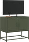 vidaXL - Tv-meubel - 68,5x39x60,5 - cm - staal - olijfgroen