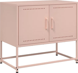 vidaXL - Tv-meubel - 68,5x39x60,5 - cm - staal - roze