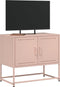 vidaXL - Tv-meubel - 68,5x39x60,5 - cm - staal - roze