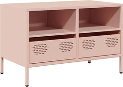 vidaXL - Tv-meubel - 68x39x43,5 - cm - koudgewalst - staal - roze