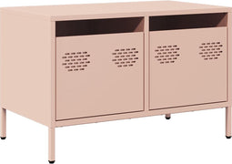 vidaXL - Tv-meubel - 68x39x43,5 - cm - koudgewalst - staal - roze