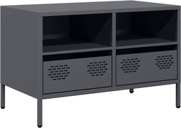 vidaXL - Tv-meubel - 68x39x43,5 - cm - koudgewalst - staal - antracietkleurig