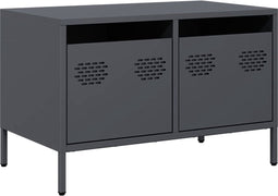 vidaXL - Tv-meubel - 68x39x43,5 - cm - koudgewalst - staal - antracietkleurig