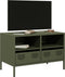 vidaXL - Tv-meubel - 68x39x43,5 - cm - koudgewalst - staal - olijfgroen