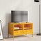 vidaXL - Tv-meubel - 68x39x43,5 - cm - koudgewalst - staal - mosterdgeel