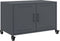 vidaXL - Tv-meubel - 68x39x43,5 - cm - staal - antracietkleurig