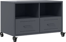 vidaXL - Tv-meubel - 68x39x43,5 - cm - staal - antracietkleurig