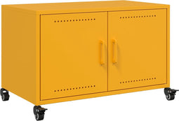 vidaXL - Tv-meubel - 68x39x43,5 - cm - staal - mosterdgeel