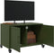 vidaXL - Tv-meubel - 68x39x43,5 - cm - staal - olijfgroen