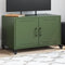 vidaXL - Tv-meubel - 68x39x43,5 - cm - staal - olijfgroen