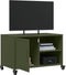 vidaXL - Tv-meubel - 68x39x43,5 - cm - staal - olijfgroen