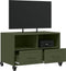 vidaXL - Tv-meubel - 68x39x43,5 - cm - staal - olijfgroen