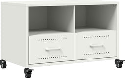 vidaXL - Tv-meubel - 68x39x43,5 - cm - staal - wit
