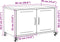 vidaXL - Tv-meubel - 68x39x43,5 - cm - staal - wit