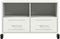 vidaXL - Tv-meubel - 68x39x43,5 - cm - staal - wit