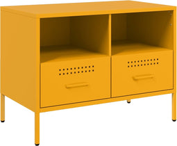 vidaXL - Tv-meubel - 68x39x50,5 - cm - staal - mosterdgeel