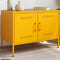 vidaXL - Tv-meubel - 68x39x50,5 - cm - staal - mosterdgeel