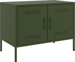 vidaXL - Tv-meubel - 68x39x50,5 - cm - staal - olijfgroen