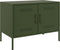 vidaXL - Tv-meubel - 68x39x50,5 - cm - staal - olijfgroen
