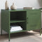 vidaXL - Tv-meubel - 68x39x50,5 - cm - staal - olijfgroen