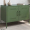 vidaXL - Tv-meubel - 68x39x50,5 - cm - staal - olijfgroen
