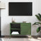 vidaXL - Tv-meubel - 68x39x50,5 - cm - staal - olijfgroen