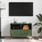 vidaXL - Tv-meubel - 68x39x50,5 - cm - staal - olijfgroen