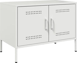 vidaXL - Tv-meubel - 68x39x50,5 - cm - staal - wit