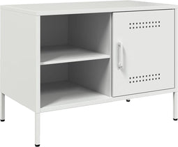 vidaXL - Tv-meubel - 68x39x50,5 - cm - staal - wit