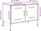 vidaXL - Tv-meubel - 68x39x50,5 - cm - staal - wit