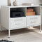vidaXL - Tv-meubel - 68x39x50,5 - cm - staal - wit