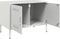 vidaXL - Tv-meubel - 68x39x50,5 - cm - staal - wit