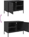 vidaXL - Tv-meubel - 68x39x50,5 - cm - staal - zwart