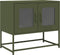 vidaXL - Tv-meubel - 68x39x60,5 - cm - koudgewalst - staal - olijfgroen