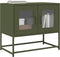 vidaXL - Tv-meubel - 68x39x60,5 - cm - koudgewalst - staal - olijfgroen