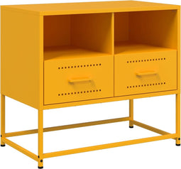 vidaXL - Tv-meubel - 68x39x60,5 - cm - staal - mosterdgeel