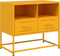 vidaXL - Tv-meubel - 68x39x60,5 - cm - staal - mosterdgeel