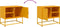 vidaXL - Tv-meubel - 68x39x60,5 - cm - staal - mosterdgeel