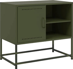 vidaXL - Tv-meubel - 68x39x60,5 - cm - staal - olijfgroen