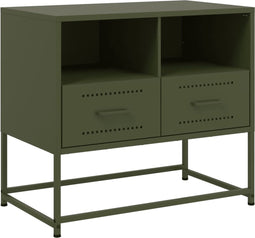 vidaXL - Tv-meubel - 68x39x60,5 - cm - staal - olijfgroen