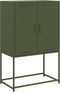 vidaXL - Tv-meubel - 68x39x60,5 - cm - staal - olijfgroen