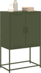 vidaXL - Tv-meubel - 68x39x60,5 - cm - staal - olijfgroen