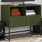 vidaXL - Tv-meubel - 68x39x60,5 - cm - staal - olijfgroen