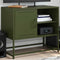 vidaXL - Tv-meubel - 68x39x60,5 - cm - staal - olijfgroen